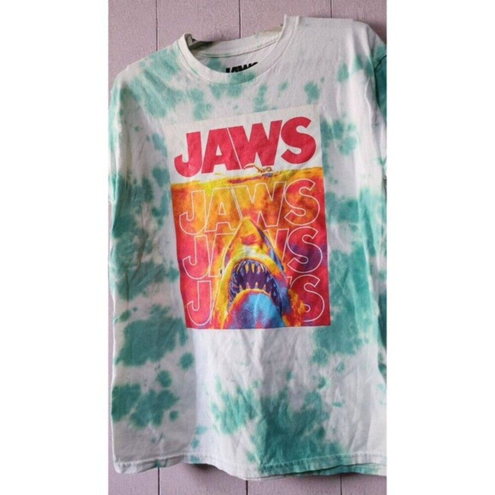 Retro 1975 JAWS TIE-DYE T-Shirt Tee Size‎ Small New D25 Excellent Universal Nice